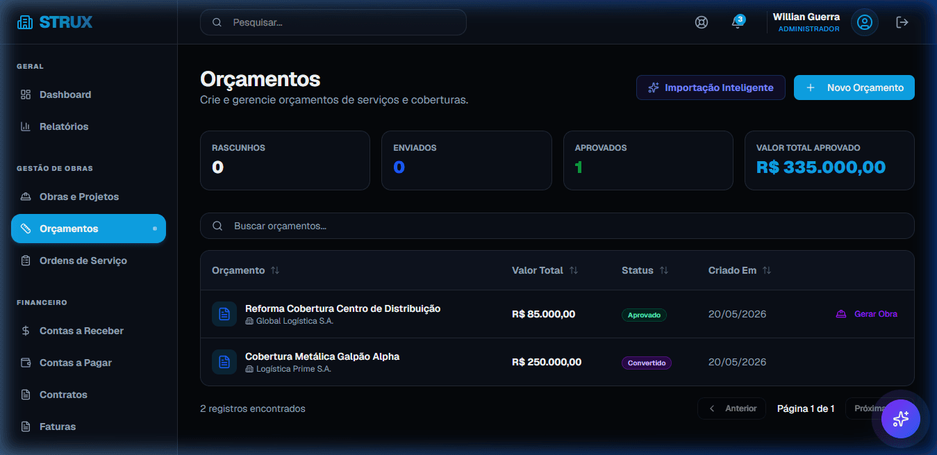 Strux — Plataforma de Gestão de Obras - Screenshot 2