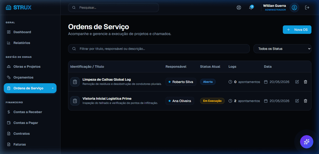 Strux — Plataforma de Gestão de Obras - Screenshot 3